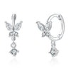 925 Sterling Silver Animal Diamond Pierced Screw Earrings
