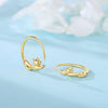 925 Sterling Silver Asymmetric Heart Shape Cat Cartoon Earrings Electroplated Women's Jewelry