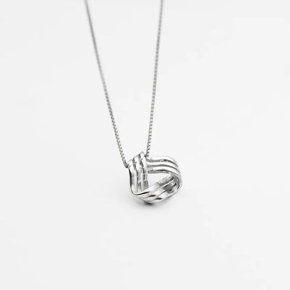 Sterling Silver Basic Modern Style Classic Style Plating Geometric Pendant Necklace