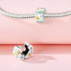 925 Sterling Silver Bead Positioning Butterfly Diy Jewelry Hanging Bracelet Accessories With Dripping Oil Design