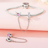 925 Sterling Silver Bead Positioning Butterfly Diy Jewelry Hanging Bracelet Accessories With Dripping Oil Design