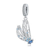 925 Sterling Silver Bead Positioning Butterfly Diy Jewelry Hanging Bracelet Accessories With Dripping Oil Design