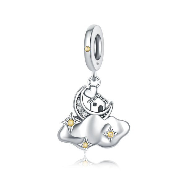 Sterling Silver Beads Diy Jewelry Accessories Bracelet Pendant With Dripping Oil Design For Boys And Girls