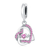 Sterling Silver Beads Diy Jewelry Accessories Bracelet Pendant With Dripping Oil Design For Boys And Girls