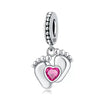 Sterling Silver Beads Diy Jewelry Accessories Bracelet Pendant With Dripping Oil Design For Boys And Girls