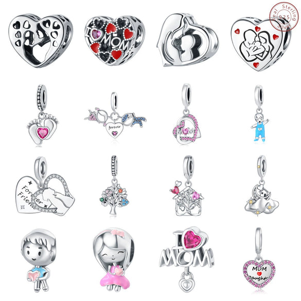Sterling Silver Beads Diy Jewelry Accessories Bracelet Pendant With Dripping Oil Design For Boys And Girls