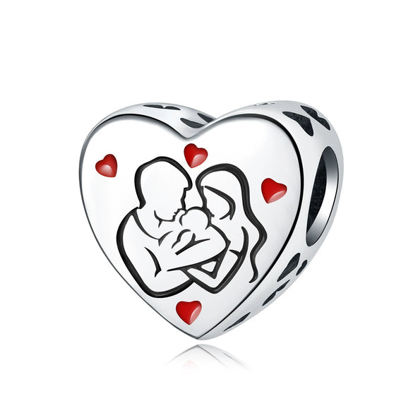 Sterling Silver Beads Diy Jewelry Accessories Bracelet Pendant With Dripping Oil Design For Boys And Girls