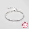 Sterling Silver Bracelet Geometric Style Electroplated For Women