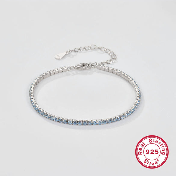 Sterling Silver Bracelet Geometric Style Electroplated For Women