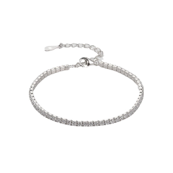 Sterling Silver Bracelet Geometric Style Electroplated For Women