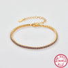 Sterling Silver Bracelet Geometric Style Electroplated For Women