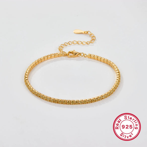 Sterling Silver Bracelet Geometric Style Electroplated For Women