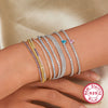 Sterling Silver Bracelet Geometric Style Electroplated For Women