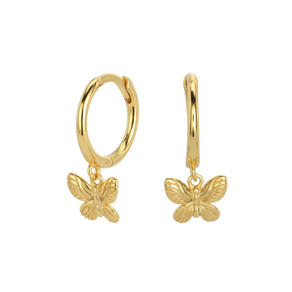 Sterling Silver Butterfly And Bow Earrings With Microinlaid Zircon For Women