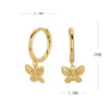 Sterling Silver Butterfly And Bow Earrings With Microinlaid Zircon For Women