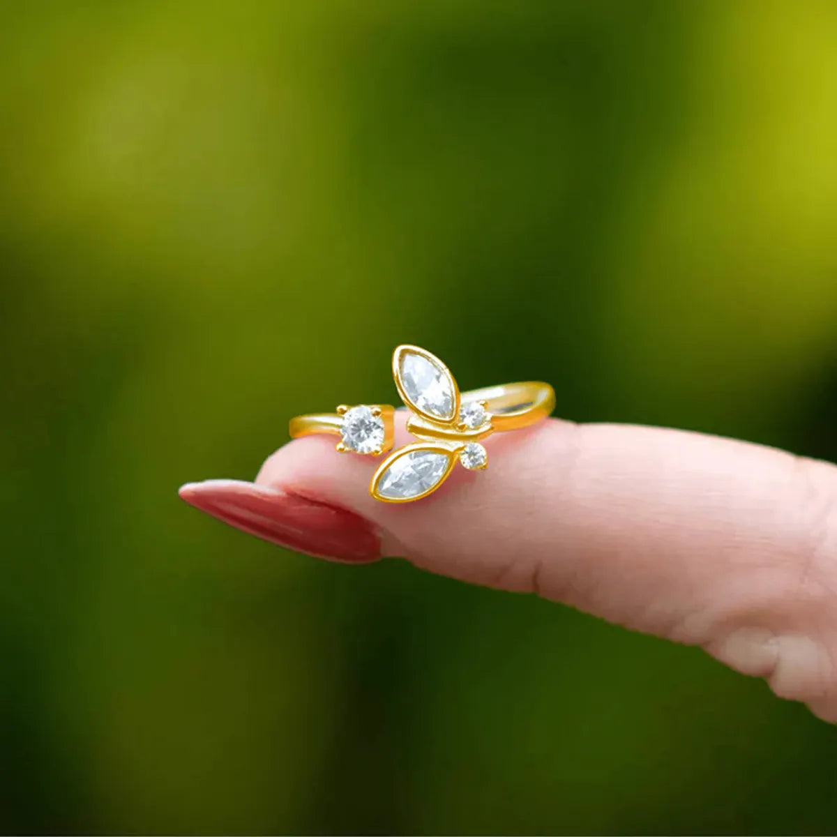 Sterling Silver Butterfly Open Rings