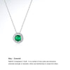 Sterling Silver Casual Hollow Out Inlay Round Zircon Pendant Necklace