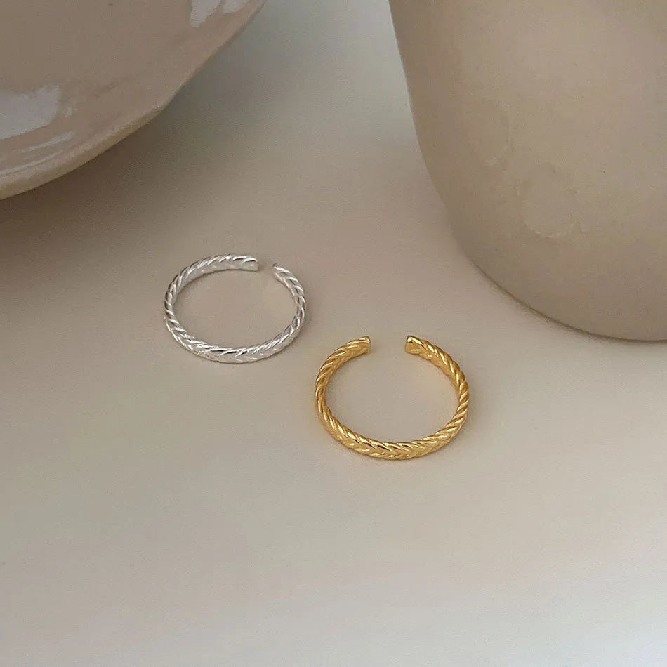 Sterling Silver Casual Plating Geometric Rings