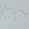 Sterling Silver Casual Simple Style Plating Heart Shape Bracelets