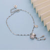 925 Sterling Silver Chalcedony Geometric Bracelet Light Luxury Vintage Women's All Match High End Niche Design