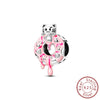 925 Sterling Silver Charm Beads Diy Accessories Bracelet With Coffee Cup Champagne Bicycle Perfume Charms And Dripping Oil Processing