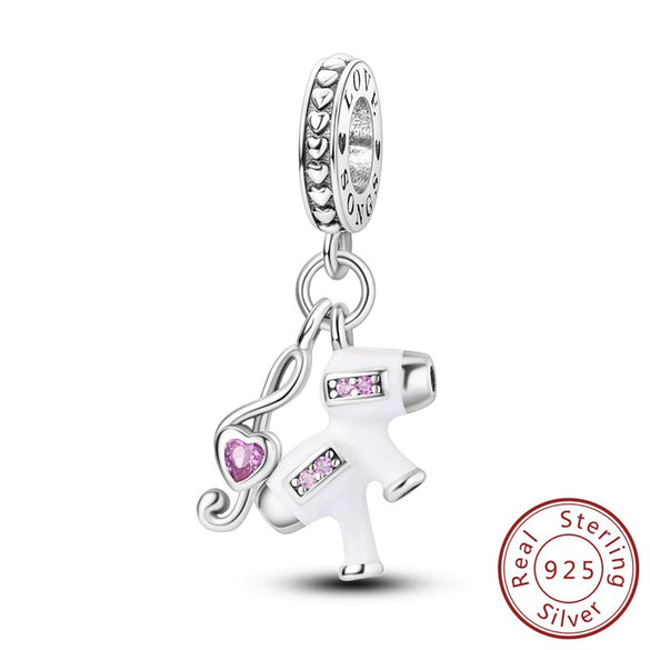925 Sterling Silver Charm Beads Diy Accessories Bracelet With Coffee Cup Champagne Bicycle Perfume Charms And Dripping Oil Processing