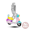 925 Sterling Silver Charm Beads Diy Accessories Bracelet With Coffee Cup Champagne Bicycle Perfume Charms And Dripping Oil Processing