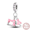 925 Sterling Silver Charm Beads Diy Accessories Bracelet With Coffee Cup Champagne Bicycle Perfume Charms And Dripping Oil Processing