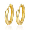 Sterling Silver Circle Earrings Set With Pearls Geometric Style
