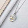 Sterling Silver Couple Necklaces With Planet Moon Pattern And Electroplating Design