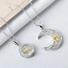 Sterling Silver Couple Necklaces With Planet Moon Pattern And Electroplating Design