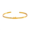 Sterling Silver Couple Open Bracelet With Retro Pledge Design And Electroplated Finish
