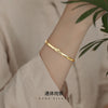 Sterling Silver Couple Open Bracelet With Retro Pledge Design And Electroplated Finish