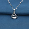 925 Sterling Silver Crown Pendant Necklace Electroplated Light Luxury Clavicle Chain For Women