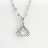 925 Sterling Silver Crown Pendant Necklace Electroplated Light Luxury Clavicle Chain For Women