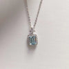Sterling Silver Crown Pendant Necklace With Topaz Accent Electroplated Geometric Cross Chain Jewelry