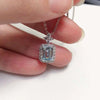 Sterling Silver Crown Pendant Necklace With Topaz Accent Electroplated Geometric Cross Chain Jewelry