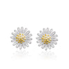 925 Sterling Silver Daisy Flower Earrings For Women Electroplated Floral Fashion Jewelry Wholesale