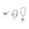 925 Sterling Silver Devil's Eye Cartoon Characters Earrings Set With Seiko Design