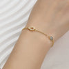 225 Sterling Silver Devil's Eye Diamond Cartoon Character Bracelet