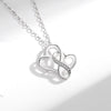 Sterling Silver Double Heart Necklace Unlimited Love Design