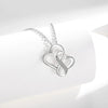 Sterling Silver Double Heart Necklace Unlimited Love Design