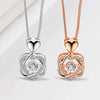 925 Sterling Silver Double Heart Pendant Necklace With Zircon Box Chain Electroplated Geometric Collarbone Necklace For Women