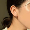 925 Sterling Silver Doublelayer Drop Shape Geometric Earrings Set With Pearls For Women