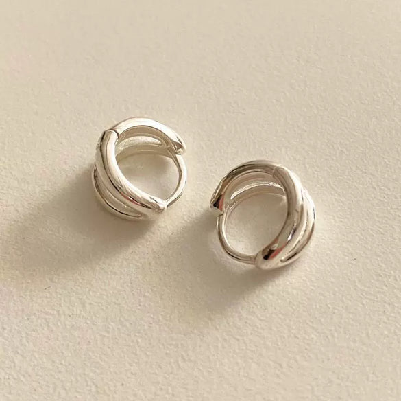 925 Sterling Silver Doublelayer Drop Shape Geometric Earrings Set With Pearls For Women