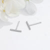 Sterling Silver Drop Earrings With Electroplated Finish Geometric Fairy Style Ear Studs For Women And Men