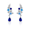 Sterling Silver Drop Shape Geometric Earrings For Women With Electroplating