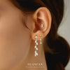 Sterling Silver Drop Shape Zircon Earrings Women's Minimalist Light Luxury