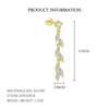 Sterling Silver Drop Shape Zircon Earrings Women's Minimalist Light Luxury