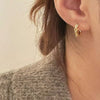 925 Sterling Silver Dropshaped Pearl Inlaid Women's Simple Fashion Ins Style Earrings
